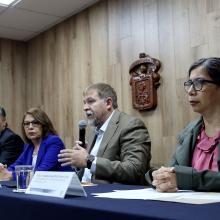 Consejero Presidente del IEPC, maestro Guillermo Amado Alcaraz Cross haciendo uso de la voz