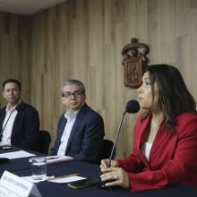 Autoridades presentando el evento en rueda de prensa 