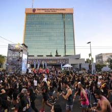 Salida de atletas en la Carrera Leones Negros