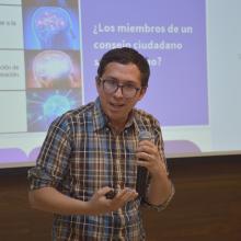 Maestro Javier Contreras Arreaga, durante su ponencia en el evento