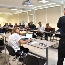 Estudiantes del Doctorado en Sistemas y Ambientes de Aprendizaje durante el Noveno Coloquio Anual