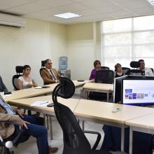 Sinodales y director de tesis durante examen de grado