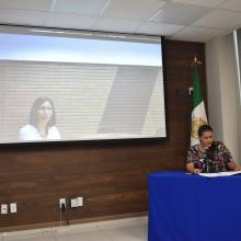 Doctora Russel Teresinha Dutra da Rosa, durante la videoconferencia