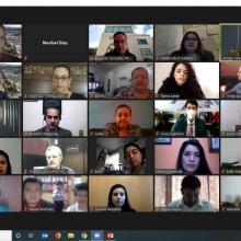 Participantes de la ceremonia virtual