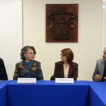 Maestra María del Rosario Noriega y Doctora María Esther Avelar durante el proceso de evaluación