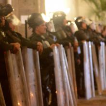 Barrera de policias