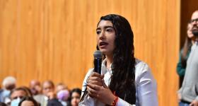 Presidenta de la Federación Estudiantil Universitaria (FEU), Zoé García Romero