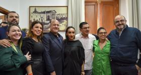  Rector General de la UdeG, doctor Ricardo Villanueva Lomelí, Gobernador de Jalisco, Enrique Alfaro Ramírez, y diputados de la Junta de Coordinación Política del Congreso local.