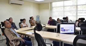 Sinodales y director de tesis durante examen de grado